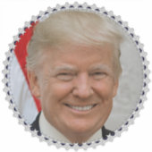Präsident Trump Portrait Aufkleber (Vorderseite)