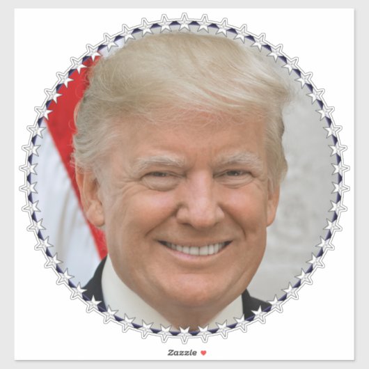 Präsident Trump Portrait Aufkleber (Blatt)