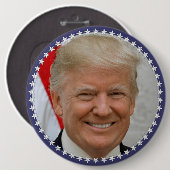 Präsident Trump Portrait (XT-20181023-1520) Button (Vorne & Hinten)