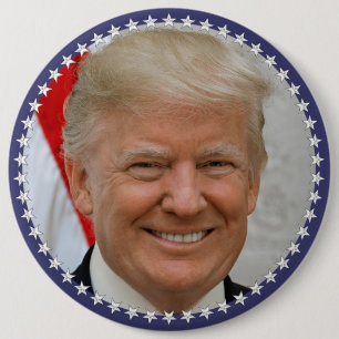 Präsident Trump Portrait (XT-20181023-1520) Button