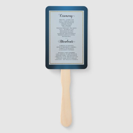 Präsident Trump Programm Beste HochzeitsHand Fan Fächer (Rückseite)