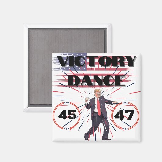 Präsident Trump Refridgerator Magnet Dance (Vorderseite/Rückseite)