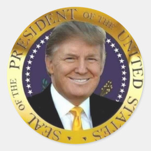 PRÄSIDENT TRUMP RUNDER AUFKLEBER