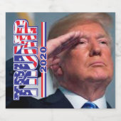 Präsident Trump Salutes Schaumweinetikett (Einzelnes Label)