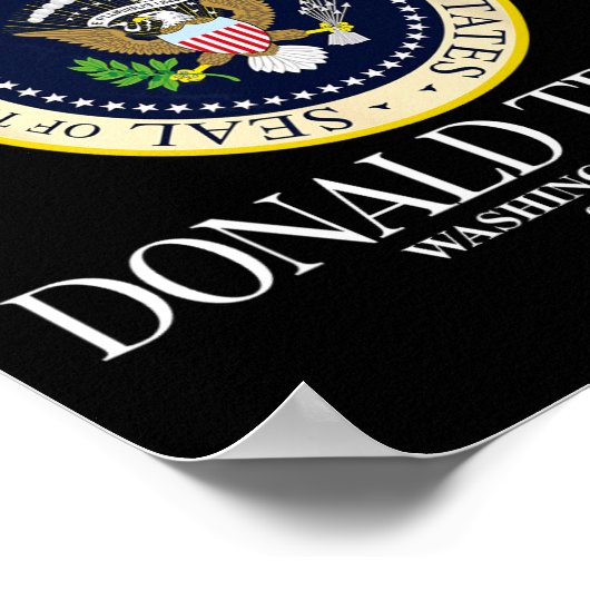 Präsident Trump Siegel Einweihung 2025 47. Washin Poster (Ecke)