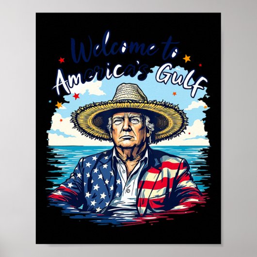 Präsident Trump Sombrero entwirft Amerikas Golf-Me Poster (Vorne)
