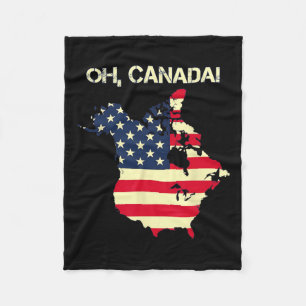 Präsident Trump Sprichwort Oh Canada Map American Fleecedecke