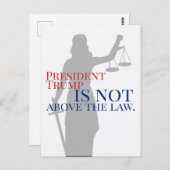 Präsident Trump steht nicht über dem Gesetz Lady J Postkarte (Vorne/Hinten)