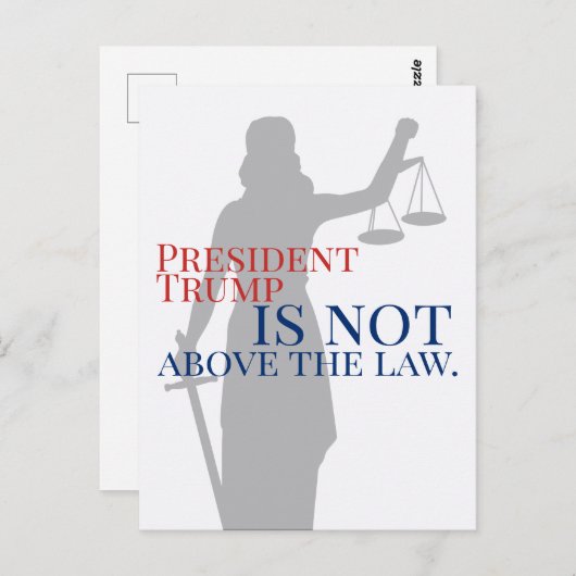 Präsident Trump steht nicht über dem Gesetz Lady J Postkarte (Vorne/Hinten)