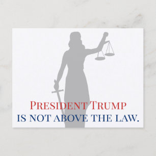 Präsident Trump steht nicht über dem Gesetz Lady J Postkarte