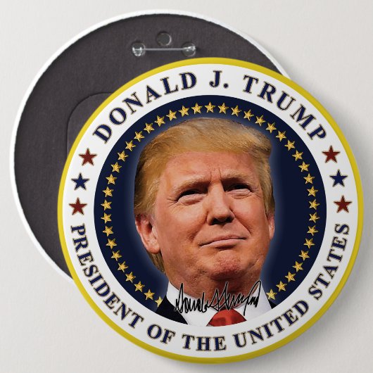 Präsident Trump Tag der Amtseinführung Souvenir Button (Vorne & Hinten)