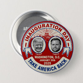 Präsident Trump Tag der Amtseinführung Souvenir Re Button