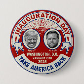 Präsident Trump Tag der Amtseinführung Souvenir Re Button (Vorderseite)