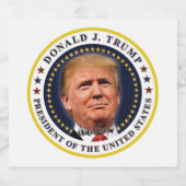 Präsident Trump Tag der Amtseinführung Souvenir Schaumweinetikett (Einzelnes Label)