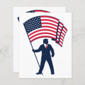 Präsident Trump trägt die Flagge der USA (Vorne/Hinten)