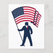 Präsident Trump trägt die Flagge der USA (Rückseite)