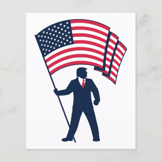 Präsident Trump trägt die Flagge der USA (Vorderseite)