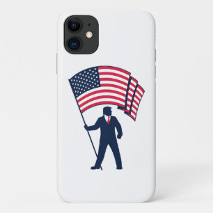Präsident Trump trägt die Flagge der USA Case-Mate iPhone Hülle