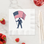 Präsident Trump trägt die Flagge der USA Serviette (Beispiel)