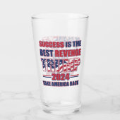 Präsident Trump und JD VANCE 2024 Glas (Rückseite)