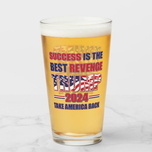 Präsident Trump und JD VANCE 2024 Glas (Rückseite (gefüllt))