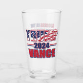Präsident Trump und JD VANCE 2024 Glas (Vorderseite)