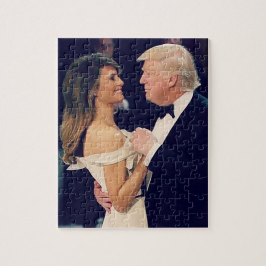 Präsident Trump und Melaina Dancing Puzzle (Vertikal)