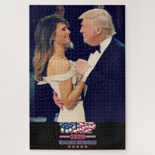 Präsident Trump und Melania beim Tanzen Puzzle