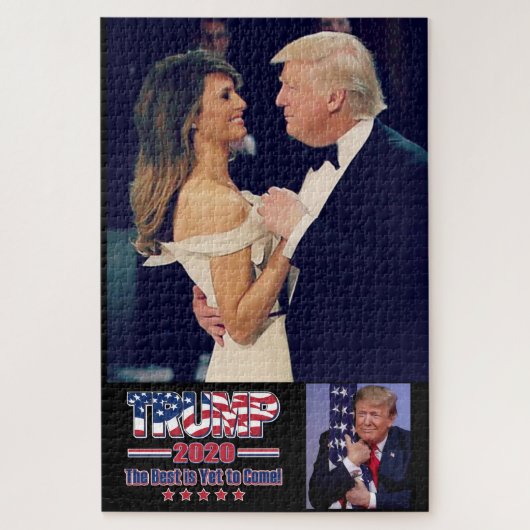Präsident Trump und Melania Dancing - Trump 2020 Puzzle (Vertikal)