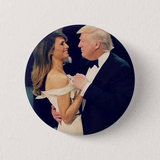 Präsident Trump und Melania Tancing Button (Vorderseite)