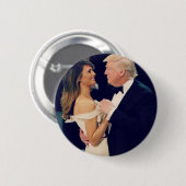 Präsident Trump und Melania Tancing Button (Vorne & Hinten)