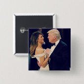 Präsident Trump und Melania tanzen Button (Vorne & Hinten)