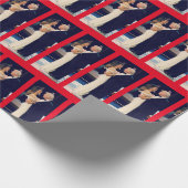 Präsident Trump und Melania tanzen Geschenkpapier (Ecke)