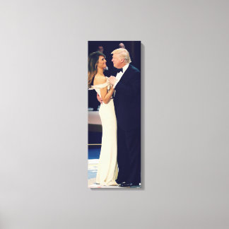 Präsident Trump und Melania tanzen Leinwanddruck
