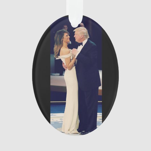 Präsident Trump und Melania tanzen Ornament (Vorderseite)