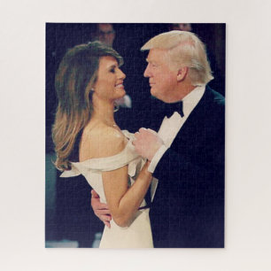Präsident Trump und Melania tanzen Puzzle