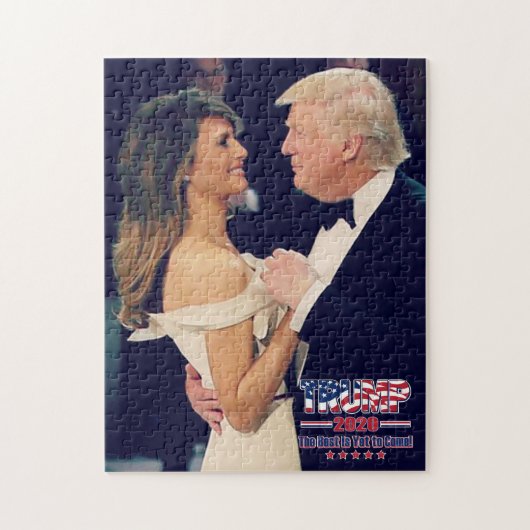 Präsident Trump und Melania tanzen Puzzle (Vertikal)