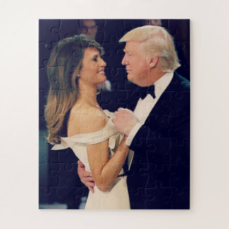 Präsident Trump und Melania tanzen Puzzle