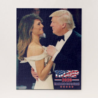 Präsident Trump und Melania tanzen Puzzle