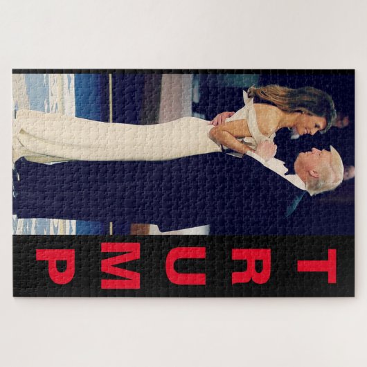Präsident Trump und Melania tanzen Puzzle (Horizontal)