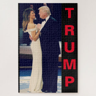 Präsident Trump und Melania tanzen Puzzle