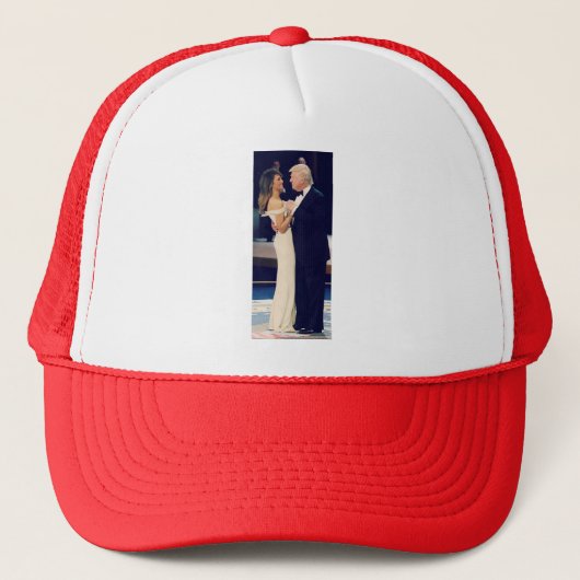 Präsident Trump und Melania tanzen Truckerkappe (Vorderseite)