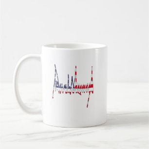 Präsident Trump Unterschrift USA Flagge Farbe Patr Kaffeetasse