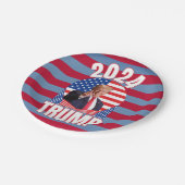 Präsident Trump USA Pappteller (Schrägansicht)