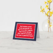 Präsident Trump vertritt mich nicht Karte (Gelbe Blume)