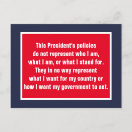 Präsident Trump vertritt mich nicht Postkarte