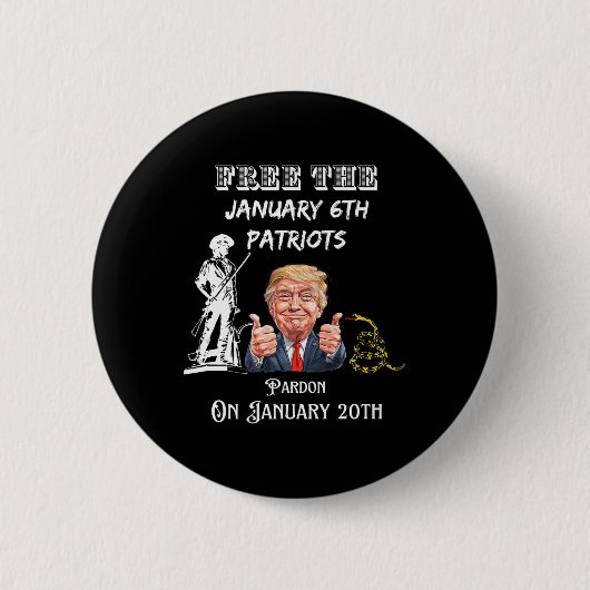 Präsident Trump verzeiht Patriots Ja Button (Vorderseite)