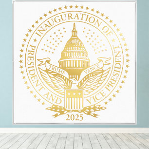 Präsident Trump VP Vance Amtseinführung Tag 2025 Leinwanddruck