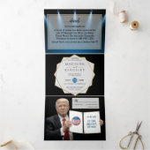 Präsident Trump Wedding Tri-Fold-Einladung Dreifach Gefaltete Einladung (Innenseite)