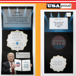Präsident Trump Wedding Tri-Fold-Einladung Dreifach Gefaltete Einladung